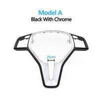 Car Chromed Carbon Fiber Steering Wheel Frame Trim Cover For Mercedes BENZ C E Class W176 W246 W204 W212 GLK204 W156 W117 W218 Model A 25mm