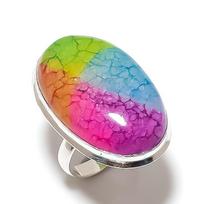 Kvarcinis Brangakmenis Rankų Darbo 925 Praba Sidabro Dovanų Papuošalas Žiedo Dydis 9 t6q40