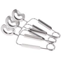 3 vnt. Pavasarinės maisto žnyplės Nerūdijančio plieno maisto žnyplės Clips Sraigės virtuvės replėms 15.00X6.00X4.00CM white