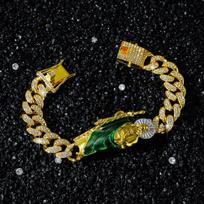 St. Jude Hip-Hop Men's Diamond Bracelet - European & American Style