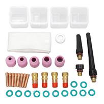 Complete TIG Welding Kit with Ceramic Nozzle Glass Cup Perfect for WP17 18 26 Torch