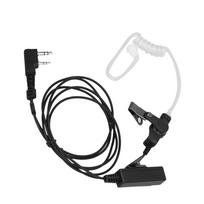 K Head Walkie Talkie Earpiece Transparent Acoustic Tube PTT Button Noise Reduction for Baofeng