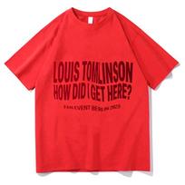 Louis Tomlinson Kaip mes čia atsidūrėme Marškinėliai Laisvi Trumpomis Rankovėmis Unisex Gatvės Stiliaus Kasdieniai Moterims Vyrams Grynos Medvilnės Madingi Viršutiniai Marškinėliai 2XL