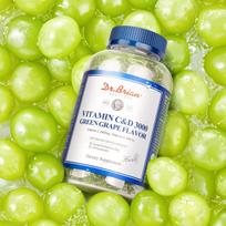Vitamin C & D 3000 Green Grape Flavor (100 Gummies)