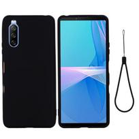 For Sony Xperia 10 III Pure Color Liquid Silicone Shockproof Full Coverage Case For Sony Xperia 10 III&Opp Bag
