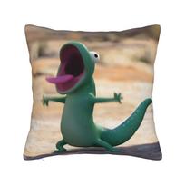 Lizard Meme Pillow Cover Vintage Pillow Case For Living Room Chair Graphic Pillowcases Gift Idea Peach skin 18*18(CM)-1Pcs