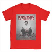 Bruno Mars The Romantic Tour 2026 Poster T Shirt Men Cotton Awesome TShirt Crew Neck  Tee Shirt Short Sleeve Clothing 4XL 5XL S