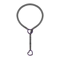 Heart O-ring Slip Chain For Women Punk Rock Necklace Stainless Steel Cuban Long Necklace Trendy Simple Adjustable Y-Necklace