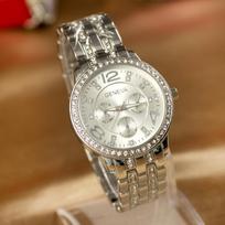 Stylish Silver Gold Rose Gold Womens Watch With Mineral Glass And Fold Clasp For Fashion sidabras