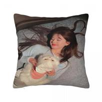 Zhao Lusi Pillow Cover Rosy Soft Pillow Case Cushion Cover Cute Funny Graphic Pillowcases For Office Car Home Decorative Peach skin 18*18(CM)-1Pcs