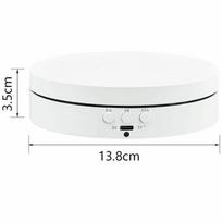 3 Speeds Jewelry Rotating Turntable Mirror Surface Motorized Spinning Platform  Video Shoot Prop balta