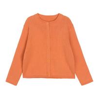 LUSON Little O Baby Girl Cotton Knitted Cardigan Sweater 90 oranžinė
