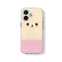 Cute Glass Bear Phone Case for iPhone 17 16 15 14 13 12 11 Pro Mini MAX Plus XR Silicone Transparent Soft Cover iPhone 15 Pro Max
