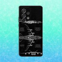 Aircraft Art Blueprints Phone Case For Samsung S25,S24,S23,S22,S21,S20,S10,Ultra,Plus,Lite,FE,Soft Silicone Black Cover Samsung S24Plus
