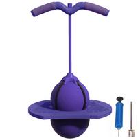Pogo Jumper with Handle and Pump High Jump Toy Bounce Jump Trick Board Safe and Fun for Kids Boys Girls Indoor & Outdoor Play violetinė