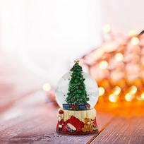 Glass Snow Globe Snowflakes Desktop Decor Xmas Figurine Christmas Ball Water