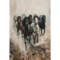 Retro Western Cowboy Boots Cascading Cowboy Hats Poster Rustic Wild Horses Horseshoe Canvas Printing Wall Art Room Home Decor 21cm×30cm NoFrame