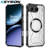 KEYSION Transparent Magnetic Case for OnePlus Nord 4 5G Soft Silicone+PC Heavy Duty Shockproof Phone Cover for OnePlus 1+ Nord 4 for Nord 4 juoda