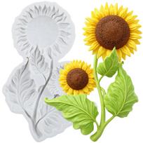 Saulėgrąžos silikoninė forma Hortenzijos gėlės fondanto formelės Torto dekoravimo įrankiai Kekso viršus Saldainių dervos molis Šokolado gumos pasta formelė pilka spalva