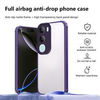 Not Yellowing Transparent Phone Case For VIVO Y03 Y04 Y11S Y12 Y12S Y17 Y18 Y18S Y18E Y19S Pro Funda Shockproof Back Cover Coque vivo Y18e violetinė