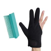 Heatproof 3 Finger Styling Glove For Hair Straightener Comb Heat Resistant Nylon Carbon Fiber Washable Design žalia