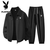 PLAYBOY Vyriškas rudens/žiemos laisvalaikio sportinis komplektas 4XL juoda