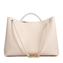 Classic Commuting Large-capacity Tote Bag Fashionable All-matching Leather Women's High-end Light Luxury Handbag Small size 35x24x12cm beveik baltos spalvos
