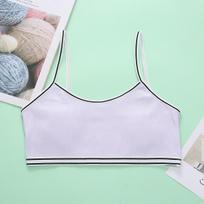 Teen Girls' Developmental Camisole Bra for Ages 9-16 M (60-80 jin) šviesiai violetinė spalva