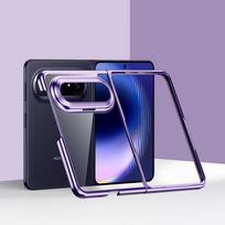 For Huawei Pura X Max Cases Ultra Thin Electroplated Transparent Case For Huawei Pura X Max Hard PC Shockproof Phone Cover For Huawei Pura X violetinė