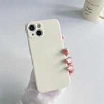 Applicable to Samsung S24ultra imitation liquid silicone S23 mobile phone case NOTE20PLUS skin feeling anti-drop A73 S24 antikinės baltos spalvos