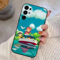 Anime P-Ponyo Phone Case For Samsung S25,S24,S21,S22,S23,S30,Ultra,S20,Plus,Fe,Lite,Soft Black Cover Samsung S21Ultra