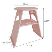 Colorful Dopamine round Minimalist Iron Coffee Table Small Corner Side for Living Room Or Apartment Use rožinė