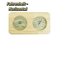 Hair Hygroscopic Element Hygrometer Bimetallic Strip Temperature Humidity Meter  Indoor Steam Room FahrenheitHorizontal