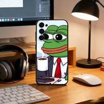 Funny P-Pepe the Frog Phone Case For Samsung S25,S24,S21,S22,S23,S30,Ultra,S20,Plus,Fe,Lite,Note,10,Black Cover Samsung S22plus5G