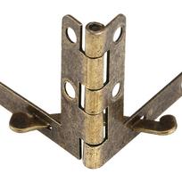 20pcs 90 Degree Case Hinge Folding Support Lid Hinge Antique Box Hinge  Wine Case bronza