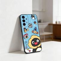 Emoticons P-Pingu Penguin Phone Case For Samsung S25,24,23,22,30,21,10,9,Ultra,Plus,Lite Soft Black Case Samsung S20fe