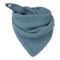 Baby Infant Cotton Bib Newborn Solid Color Triangle Scarf Feeding Saliva Towel mėlyna