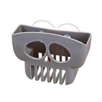 Kitchen Bathroom Suction Cup Sink Sponge Holder Drain Storage Rack Organizer pilka