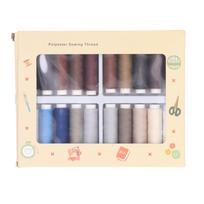 20 spalvų siuvimo siūlų rinkiniai 328 pėdų poliesterio siuvimo siūlų daugiafunkciniai siuvimo siūlų ritinėliai fo 20 Colors Dark Set