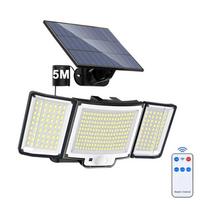 328 LED saulės lempa lauko 348 sieninė lempa IP65 vandeniui atspari prožektoriai Lempos judesio jutiklis Saulės 3 režimas gatvės šviesos sodo dekoras 1PCS