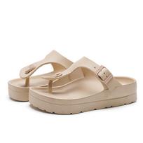 Fashion Summer Platform Flip Flops Sandals Women Thick Bottom Flat Platform Candy Color Mule Slippers Plastic Slides Lightweight 2024 36