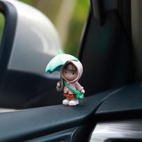 Žavingas animacinis mergaitės skėtis automobilio papuošalas - Interjero dekoras konsolei ir langams
