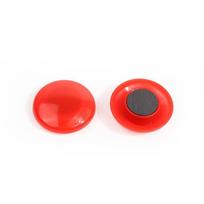 Spalvingi 32 mm magnetiniai karoliukai šaldytuvui ir baltajai lentai 32mm round diameter raudona