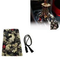Universal Car Accessories Pattern Style Canvas Katana Shift Lever Knob Cover Dust Cover Racing Samurai Sword Shift Knob Collars