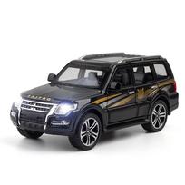 Simulation 1/32 Mitsubishi Pajero Automobile Model Alloy Die Cast Body Strong and Durable Children's Toy Car Model with Sound and Light juoda
