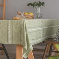 Rectangle Tablecloth Burlap Farmhouse Tables Cover Rustic Wrinkle Resistant Washable Kitchen Dining Room Table Cloths Decoration 90X90CM 1pc