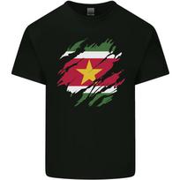 Torn Suriname Flag Suriname Day Football Kids T-Shirt Childrens M