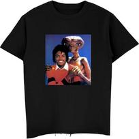 Michael Jackson and E.T T Shirt Women Men Shirts Funny Retro Graphic Tshirts Summer Fashion Streetwear Men Clothing 80118 - M... S įvairiaspalvis