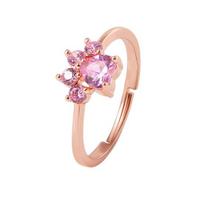 Ring Cats Paw Design Adjustable Alloy Women Round Opening Ring for Party auksinė