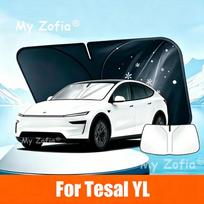 Skirta Tesla Model YL Model Y 2026 2027 Automobilio Priekinio Stiklo Saulės Gaubtas Dangtelis Apsauga Nuo UV Lankstūs Priedai